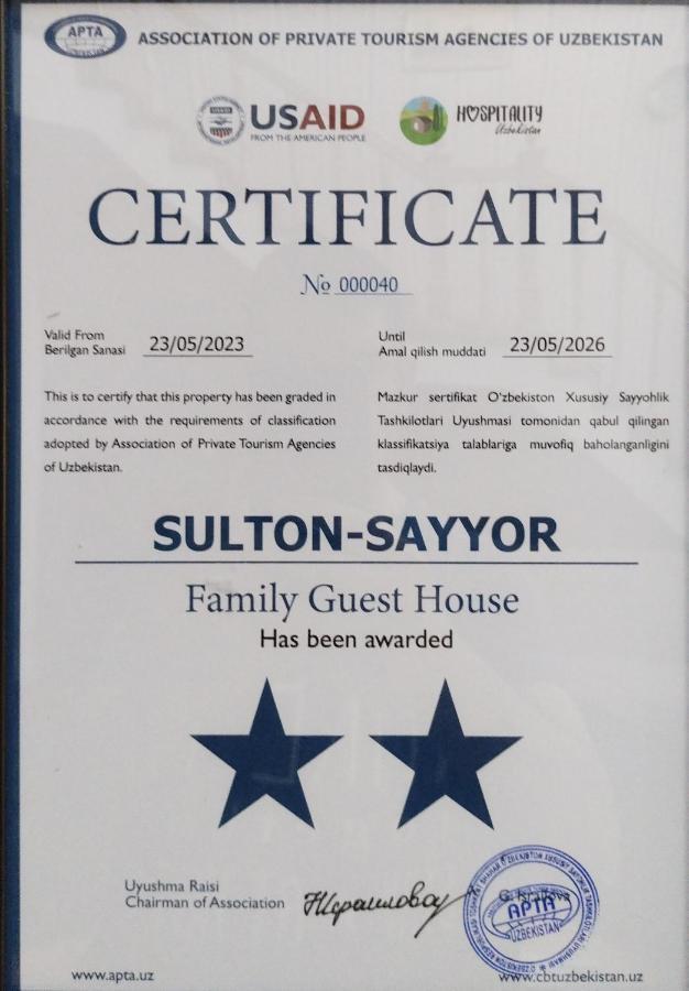 Sulton-Sayyor Hotel Khiva Eksteriør billede